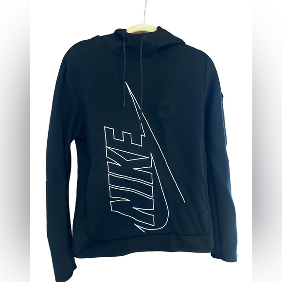Nike Other - Nike Tech Fleece Swoosh Graphic Logo Pullover Hoodie Black Men's Size Medium